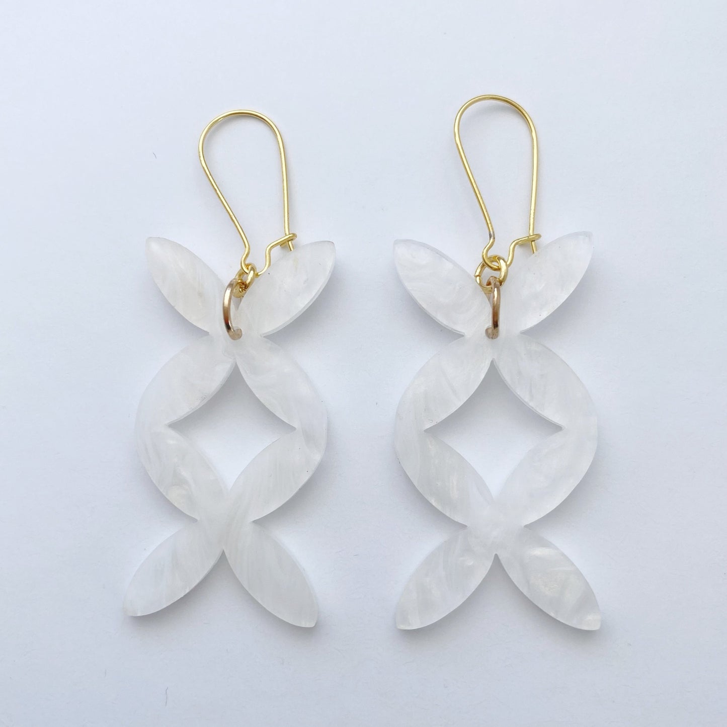 XL Tipani Statement Earrings (White)