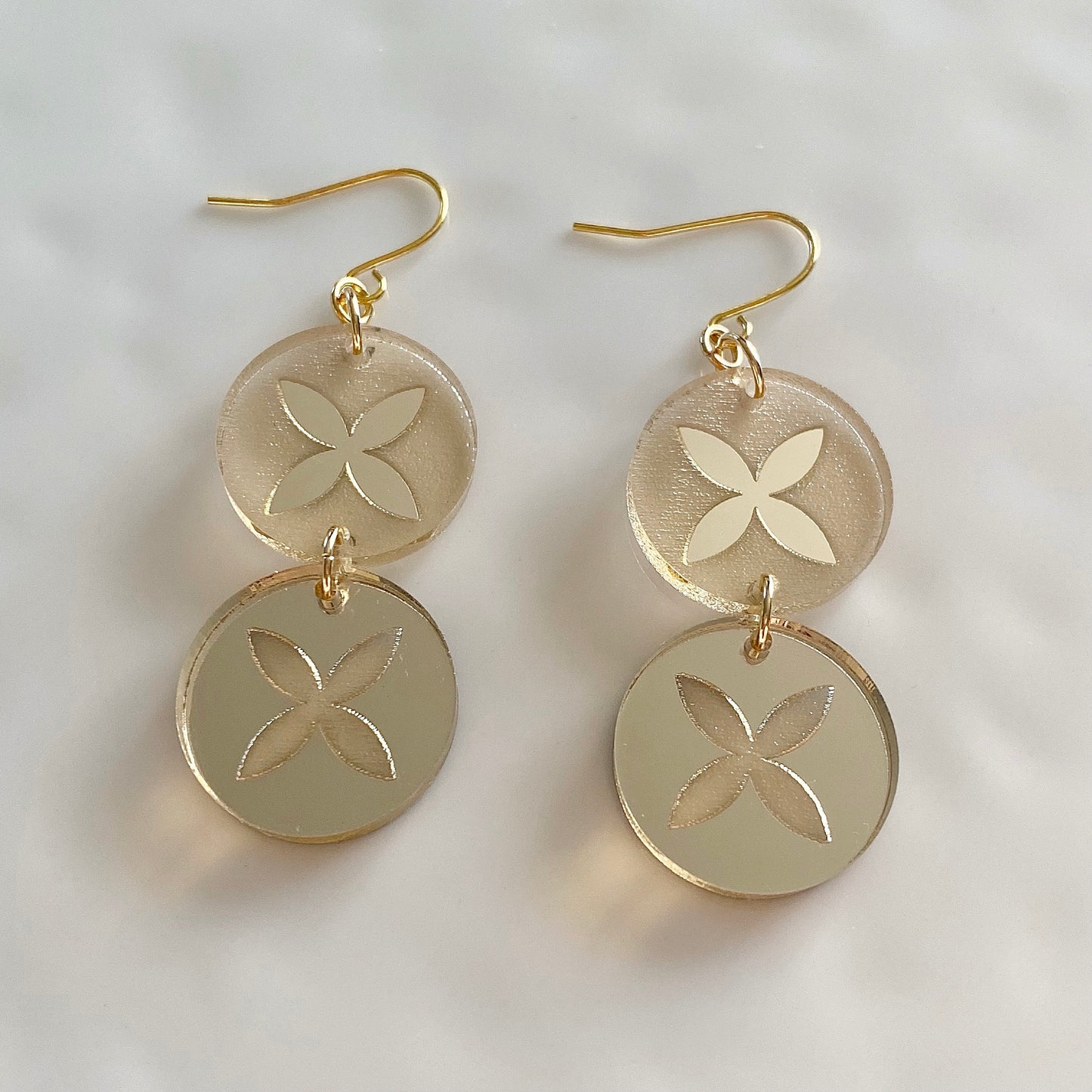 Pua Melia Drop Earrings (Gold/RoseGold/Silver)