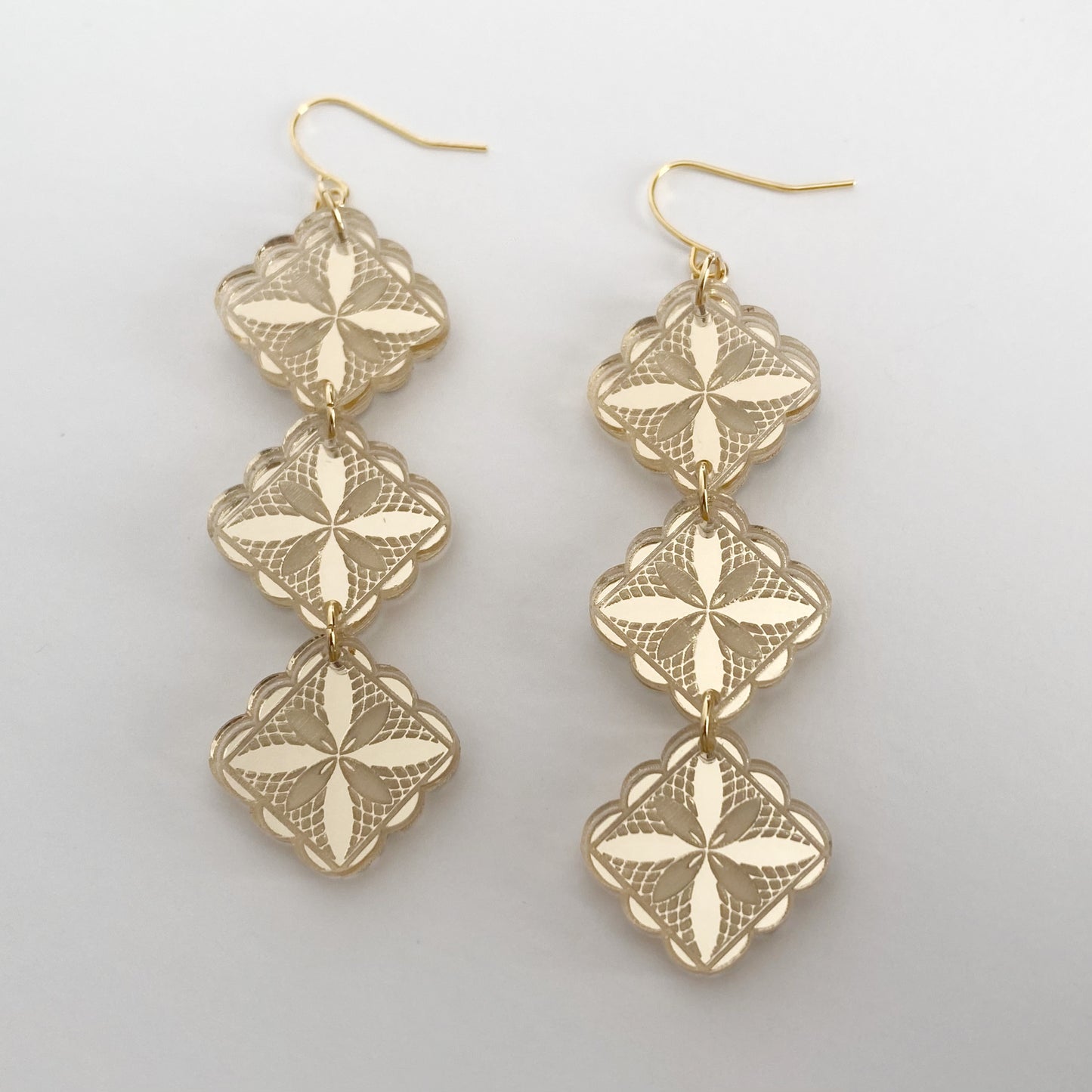 Siapo Triple Drop Earrings (Gold/RoseGold/Silver)