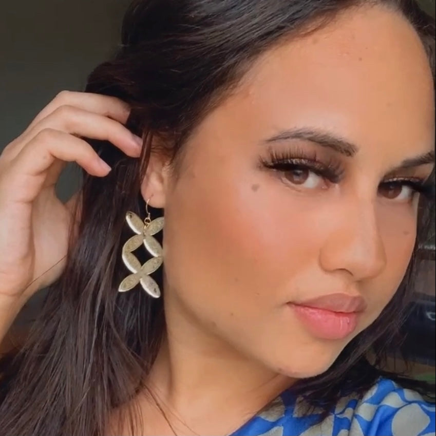 XL Tipani Statement Earrings (Gold)