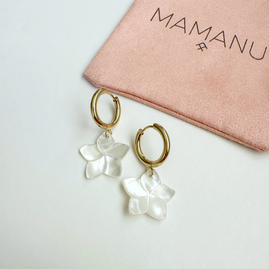Pearl Pua Melia 24K Gold Hoops