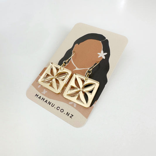 Tafa Mini Earrings (Gold/Black)