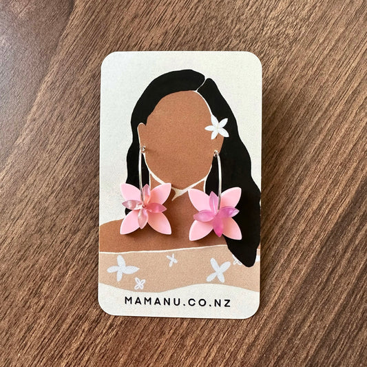 Mini Stack Tipani Hoops (Pink)