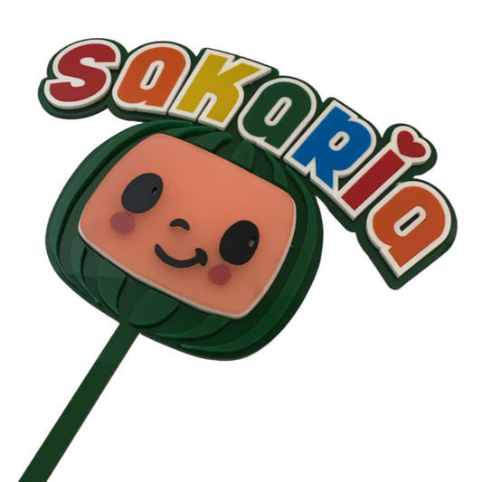 Cocomelon + Name Cake Topper