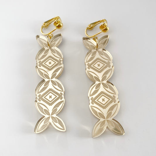 Triple Pua Bar CLIP-ON Earrings
