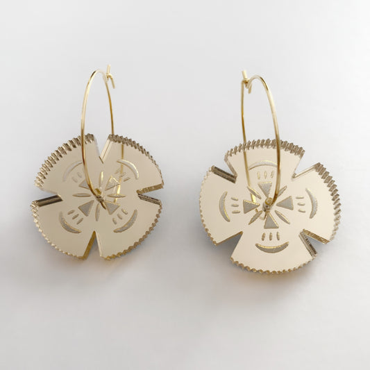 Masi Earrings (Brown/White/Gold)