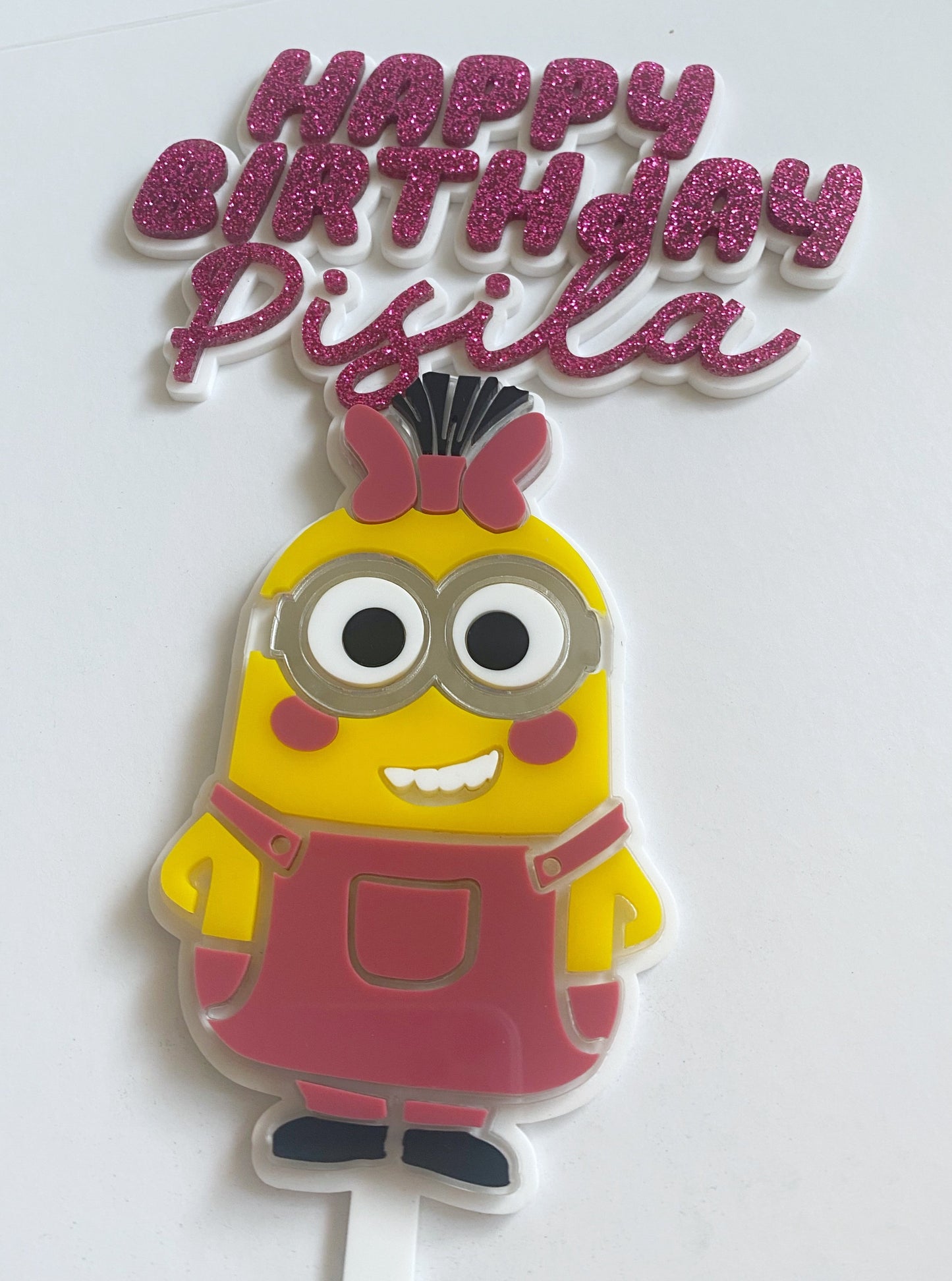 Minion + Name Cake Topper