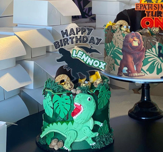 Dinosaur + Name Cake Topper