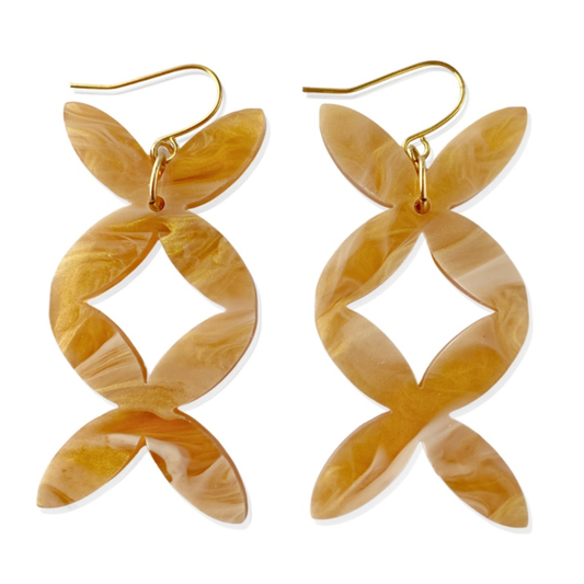 XL Tipani Statement Earrings (Honey)