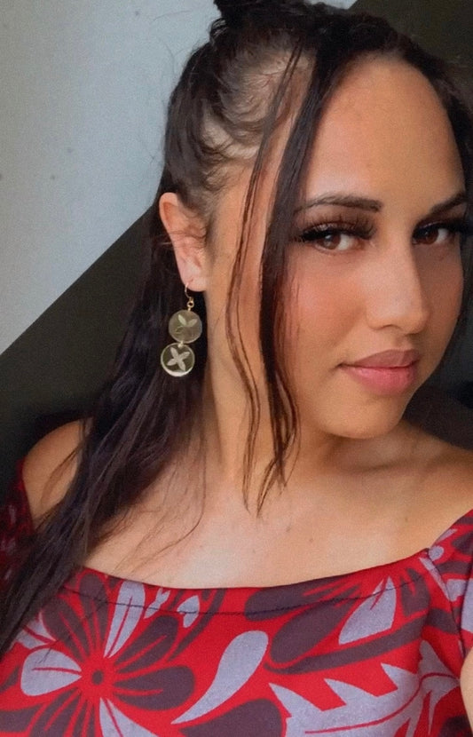 Pua Melia Drop Earrings (Gold/RoseGold/Silver)