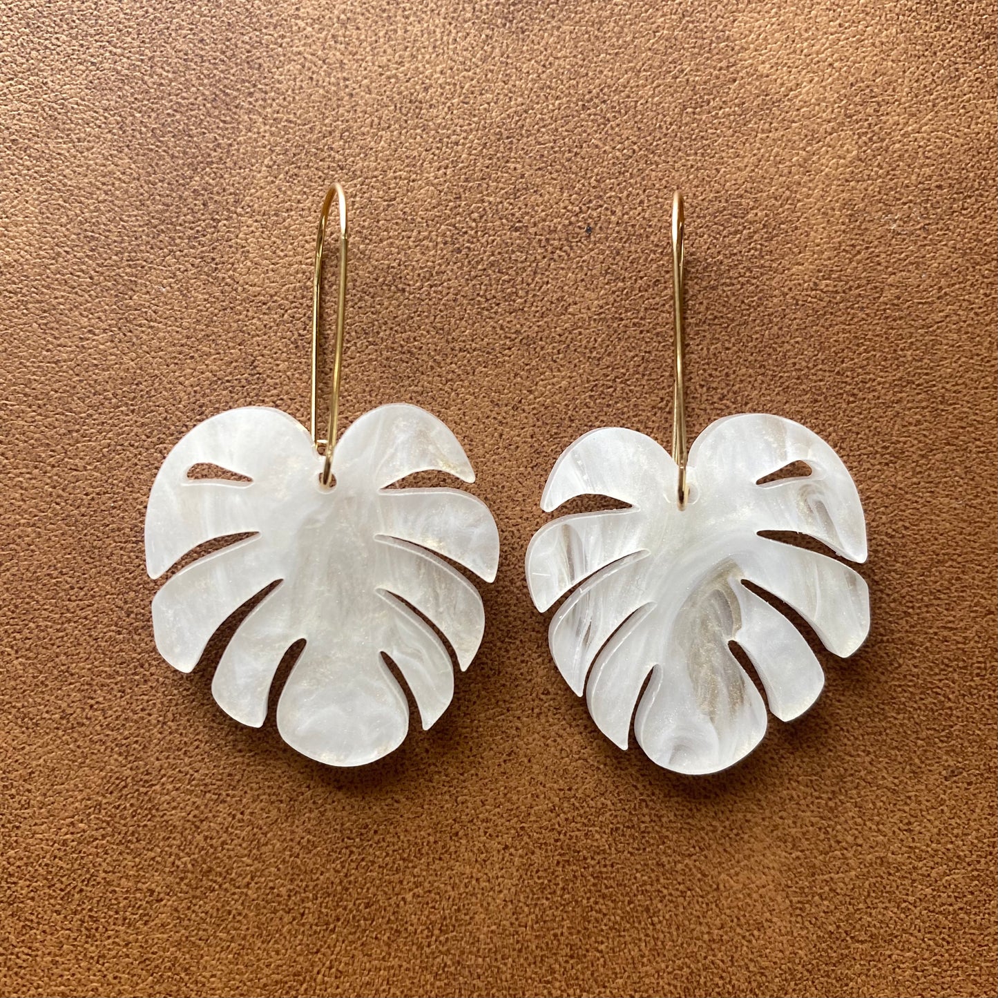 Monstera Drop Earrings